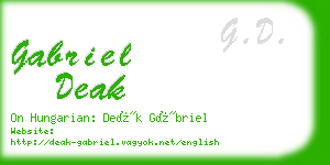 gabriel deak business card